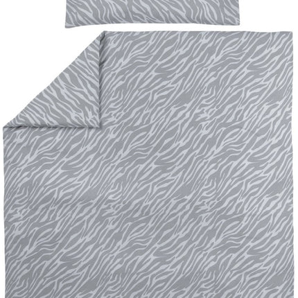 Meyco Dekbedovertrek En Kussensloop Zebra Grijs 120x150cm - Meyco - Babywinkel - 4054703436440