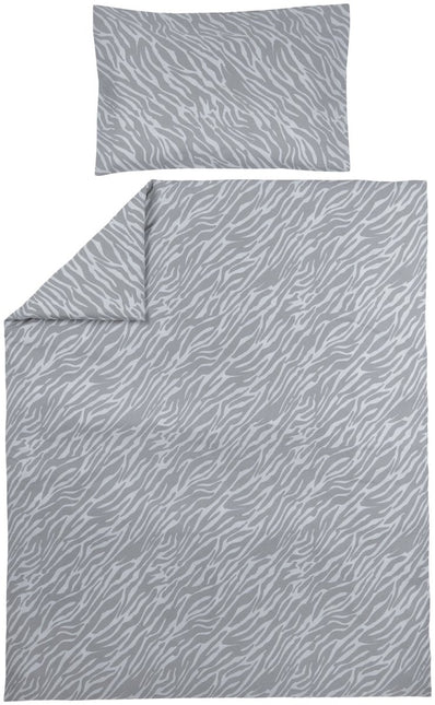 Meyco Dekbedovertrek En Kussensloop Zebra Grijs 120x150cm - Meyco - Babywinkel - 4054703436440