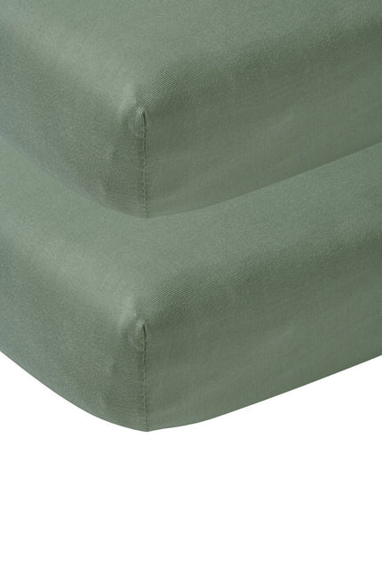 Meyco Hoeslaken Jersey 2St 50X90 Forest Green - Meyco - Babywinkel - 4054703634327