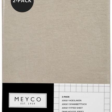 Meyco Hoeslaken Jersey 2St 60X120 Sand - Meyco - Babywinkel - 4054703642063