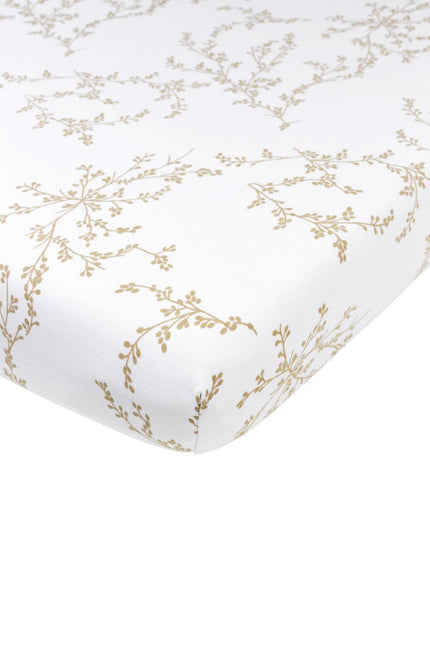 Meyco Hoeslaken Jersey 60X120 Branches Sand - Meyco - Babywinkel - 4054703640687