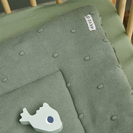 Meyco Hoeslaken Jersey Boxmatras 75X95cm Forest Green - Meyco - Babywinkel - 4054703566321