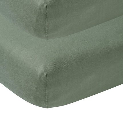 Meyco Hoeslaken Jersey Forest Green 60x120cm 2st - Meyco - Babywinkel - 4054703642322
