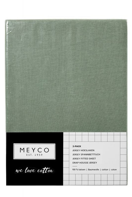 Meyco Hoeslaken Jersey Forest Green 70x140/150 cm 2st - Meyco - Babywinkel - 4054703652321