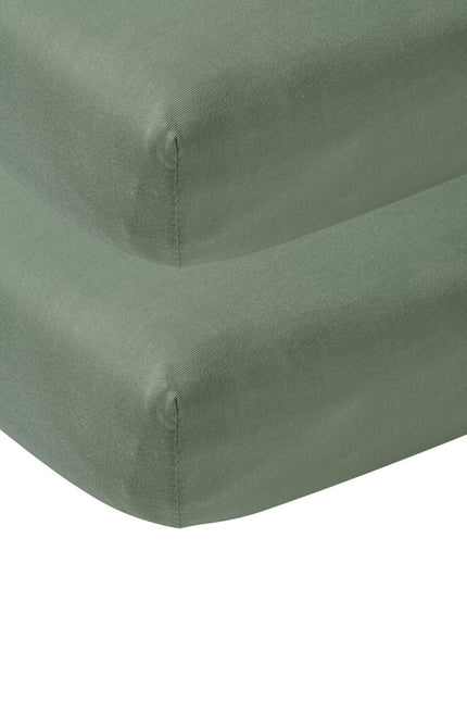 Meyco Hoeslaken Jersey Forest Green 70x140/150 cm 2st - Meyco - Babywinkel - 4054703652321