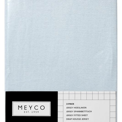 Meyco Hoeslaken Jersey Lichtblauw 70x140/150 cm 2st - Meyco - Babywinkel - 4054703652031