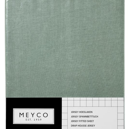 Meyco Hoeslaken Jersey Stone Green 60x120cm - Meyco - Babywinkel - 4054703564228