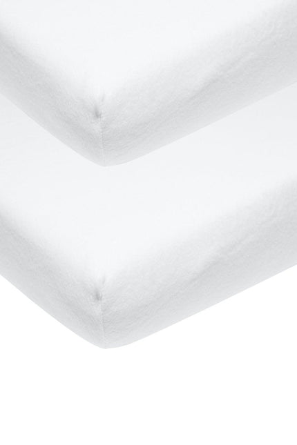 Meyco Hoeslaken Molton Stretch 2St 40X80/90 Wit - Meyco - Babywinkel - 4054703632903