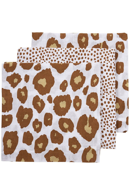 Meyco Hydrofiele Doek Cheetah Camel 3st - Meyco - Babywinkel - 4054703452303
