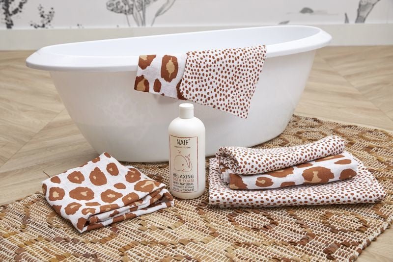 Meyco Hydrofiele Doek Cheetah Camel 3st - Meyco - Babywinkel - 4054703452303