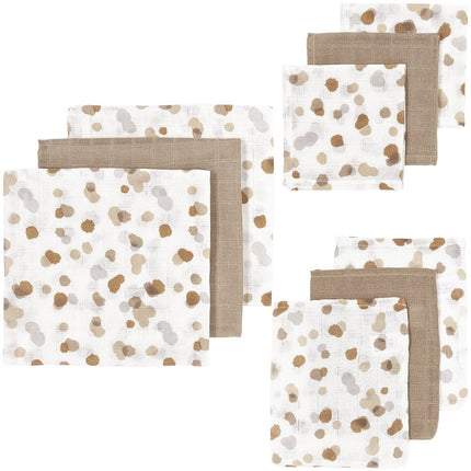 Meyco Hydrofiele Doek Hydrofiel Set 9St Stains Sand - Meyco - Babywinkel - 4054703453966