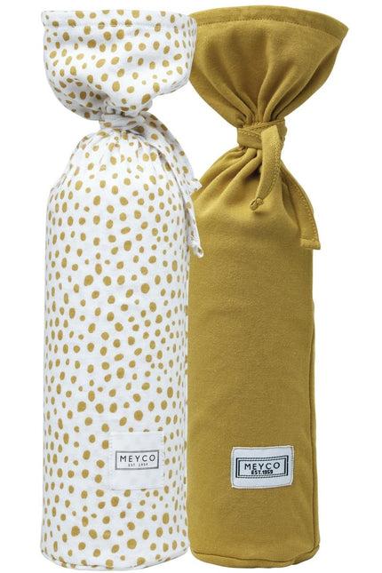 Meyco Kruikenzak 2St Basic Jersey Cheetah Honey Gold - Meyco - Babywinkel - 4054703882377