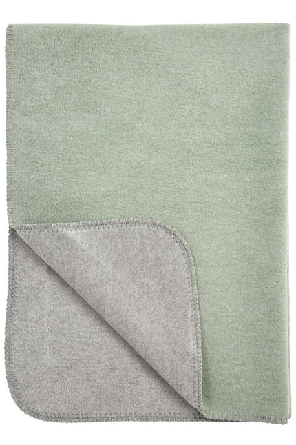 Meyco Ledikantdeken Double Face Green - Grijs - Meyco - Babywinkel - 4054703441185