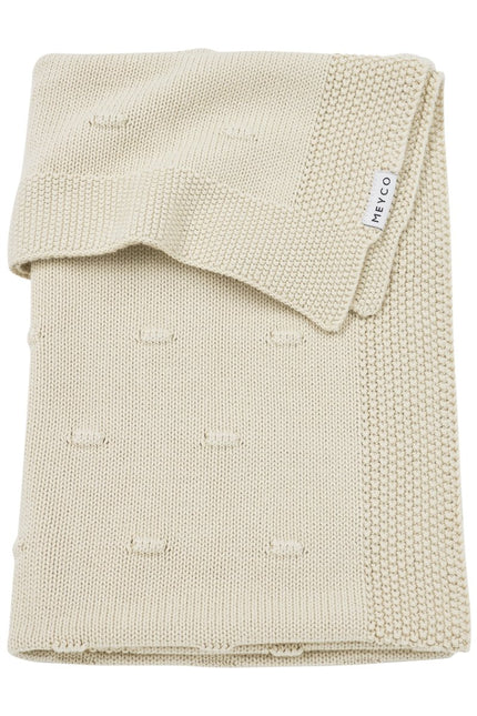 Meyco Ledikantdeken Knots Soft Sand 100X150cm - Meyco - Babywinkel - 4054703266221