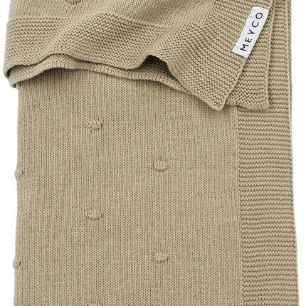 Meyco Ledikantdeken Mini Knots Sand - Meyco - Babywinkel - 4054703530797