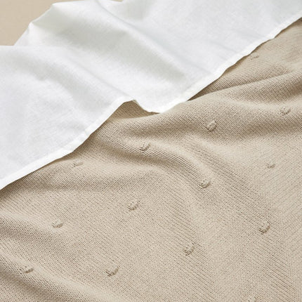 Meyco Ledikantdeken Mini Knots Sand - Meyco - Babywinkel - 4054703530797