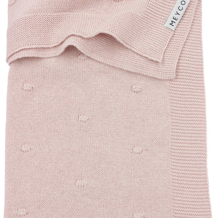 Meyco Ledikantdeken Mini Knots Soft Pink - Meyco - Babywinkel - 4054703530896