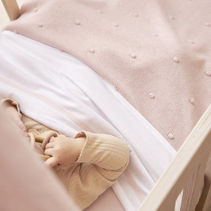 Meyco Ledikantdeken Mini Knots Soft Pink - Meyco - Babywinkel - 4054703530896