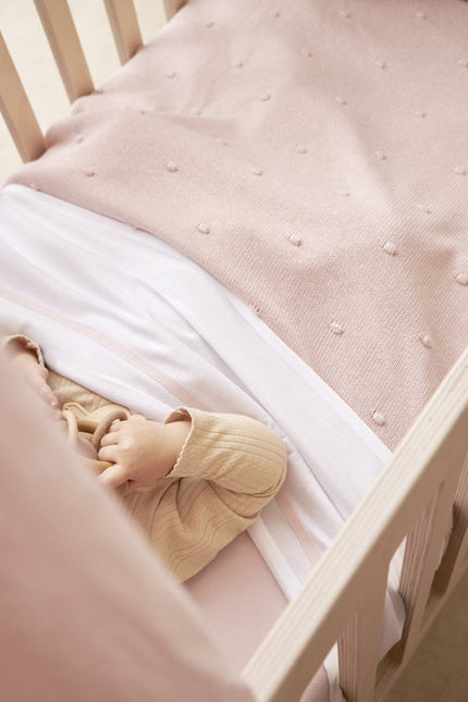 Meyco Ledikantdeken Mini Knots Soft Pink - Meyco - Babywinkel - 4054703530896