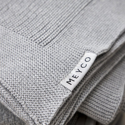 Meyco Ledikantdeken Rib Grey Melange - Meyco - Babywinkel - 4054703530902