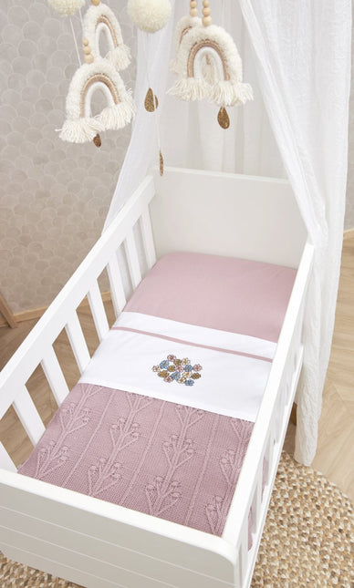 Meyco Ledikantdeken Romantic Flower Lilac - Meyco - Babywinkel - 4054703753981