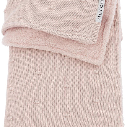 Meyco Ledikantdeken Teddy Mini Knots Soft Pink - Meyco - Babywinkel - 4054703550894
