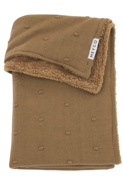 Meyco Ledikantdeken Teddy Mini Knots Toffee - Meyco - Babywinkel - 4054703550887