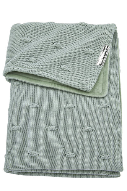 Meyco Ledikantdeken Velvet Knots Stone Green - Meyco - Babywinkel - 4054703540536