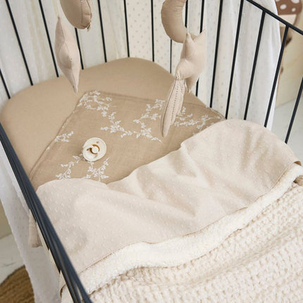 Meyco Ledikantdeken Wafel Teddy Nature 100X150cm - Meyco - Babywinkel - 4054703218725
