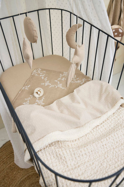 Meyco Ledikantdeken Wafel Teddy Nature 100X150cm - Meyco - Babywinkel - 4054703218725