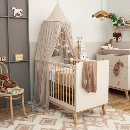 Meyco Ledikantlaken Hello World Taupe 100X150cm - Meyco - Babywinkel - 4054703164022