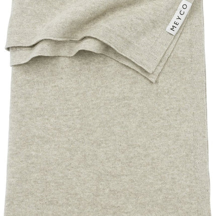 Meyco Wiegdeken Knit Basic Sand Melange - Meyco - Babywinkel - 4054703330205