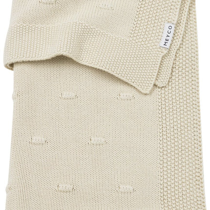 Meyco Wiegdeken Knots Soft Sand 75X100cm - Meyco - Babywinkel - 4054703266214