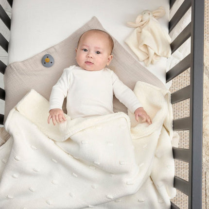 Meyco Wiegdeken Knots Teddy Offwhite 75X100cm - Meyco - Babywinkel - 4054703961911