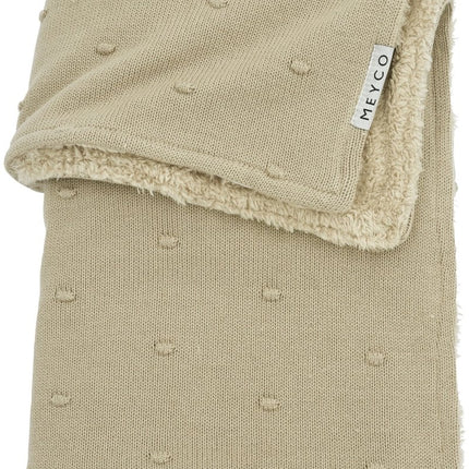 Meyco Wiegdeken Teddy Mini Knots Sand - Meyco - Babywinkel - 4054703350791