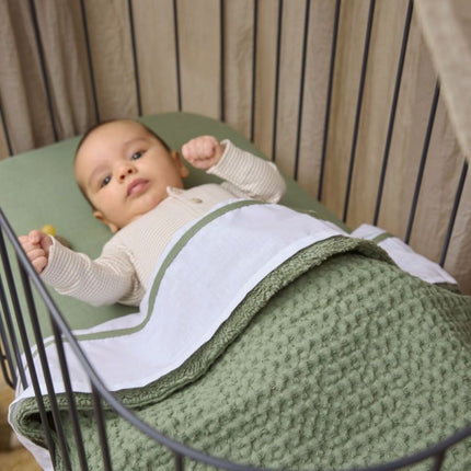 Meyco Wieglaken Bies Olive Green 75X100cm - Meyco - Babywinkel - 4054703646818