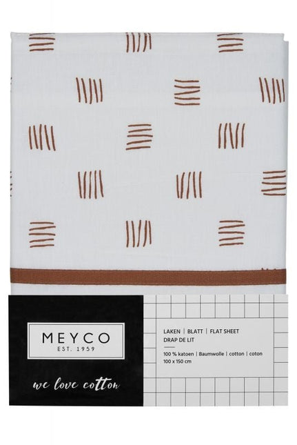 Meyco Wieglaken Block Stripe Camel - Meyco - Babywinkel - 4054703433227