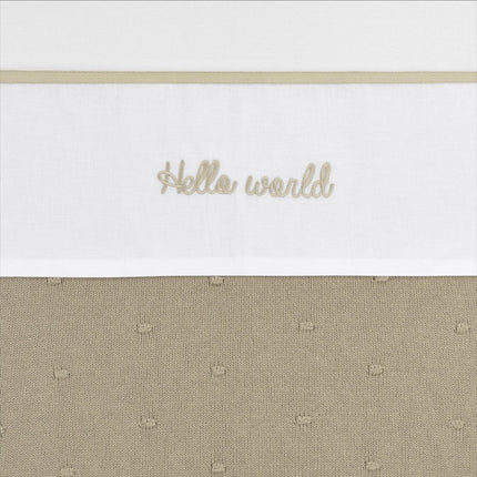 Meyco Wieglaken Hello World Sand - Meyco - Babywinkel - 4054703413748