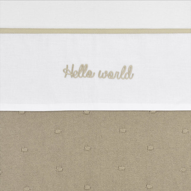 Meyco Wieglaken Hello World Sand - Meyco - Babywinkel - 4054703413748