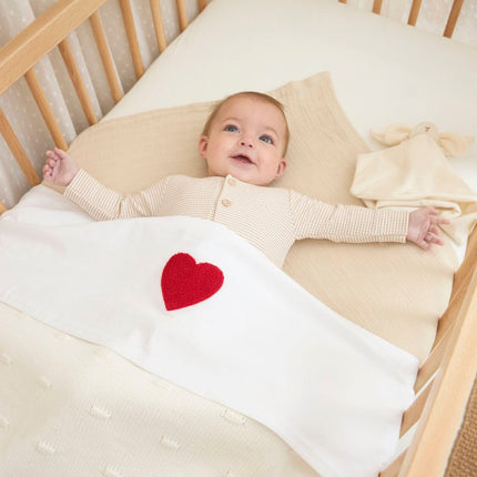 Meyco Wieglaken Sweet Heart Red 75X100cm - Meyco - Babywinkel - 4054703625912