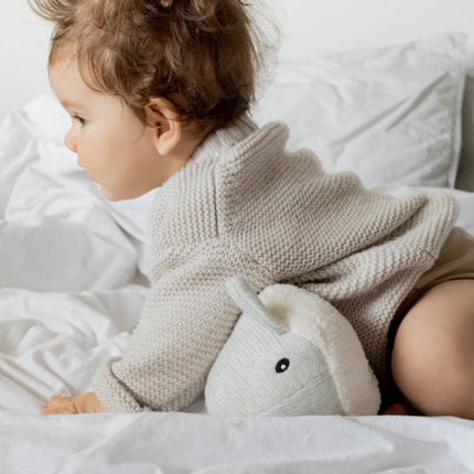 Moby (grey) - Rechargeable heartbeat comforter - Babywinkel - 8720726529396