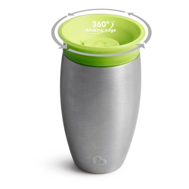 Munchkin Drinkbeker Miracle Sippy Cup Green Roestvrij Staal - Munchkin - Babywinkel - 5019090124539