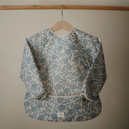 <tc>Mushie</tc> Lätzchen Blaue Blumen Lange Ärmel