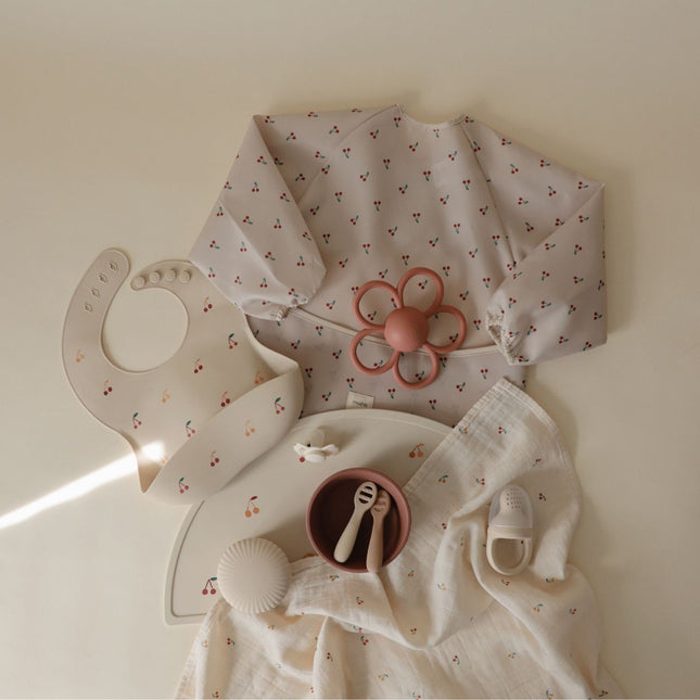 <tc>MUSHIE</tc> - LONG SLEEVE BIB - Kirschen