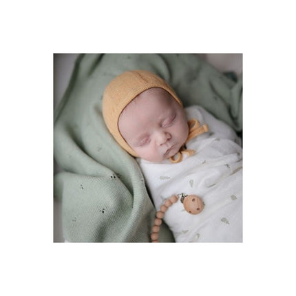 Mushie Babymutsje Bonnet Mustard Melange - Mushie - Babywinkel - 810052465258