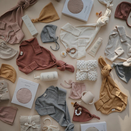 Mushie Babymutsje Bonnet Mustard Melange - Mushie - Babywinkel - 810052465258