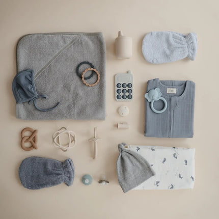 Mushie Badcape Baby Gray - Mushie - Babywinkel - 810052467238