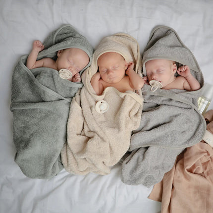 Mushie Badcape Baby Gray - Mushie - Babywinkel - 810052467238