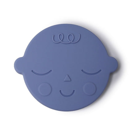 Mushie Bijtring Gezichtje Blueberry - Mushie - Babywinkel - 810052461861
