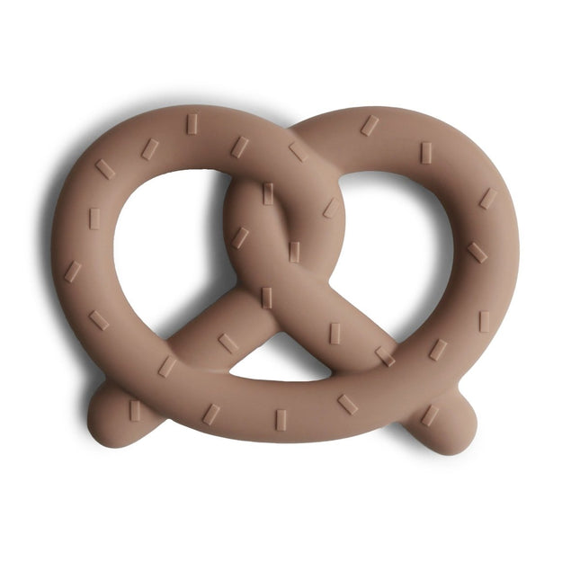 Mushie Bijtring Pretzel Natural koop je bij Babywinkel
